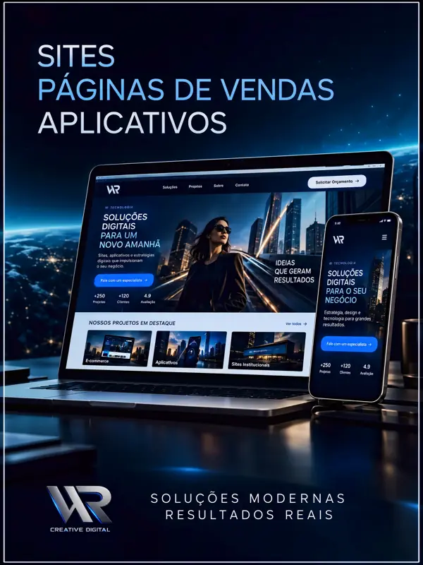 Arte: Sites, páginas de vendas e aplicativos